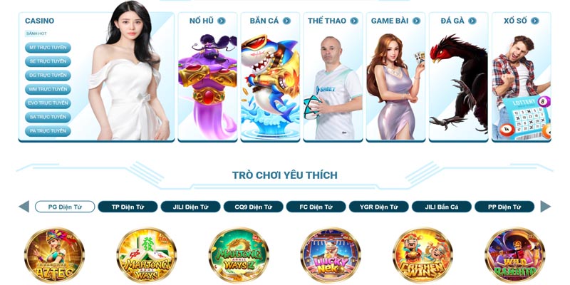 Trang web cung cấp đa dạng trò chơi chất lượng hàng đầu